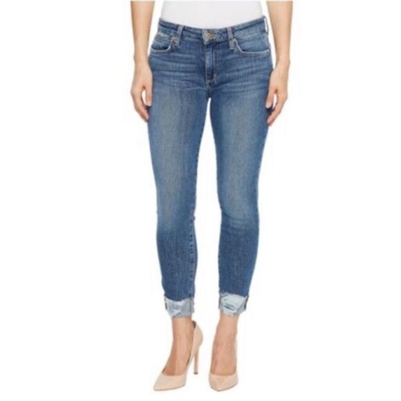 JOE’S FLAWLESS The Icon Midrise Skinny Ankle Aisha Blue Denim Jeans Sz 27 - Picture 1 of 9
